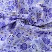 Lavender floral Print With Buti Work On Glass Organza Fabric
