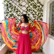 Multi colour 3 Meter Flared Shrug