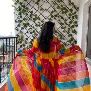 Multi colour 3 Meter Flared Shrug