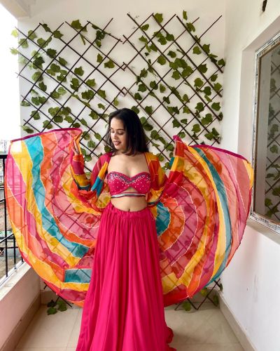 Multi colour 3 Meter Flared Shrug