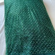 Bottle Green Lehenga Style With Hand Nalki Embroidery On Imported Net fabric