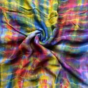 Pure Chinon multi Hand tie dyed fabric