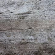 Gold zari embroidery with heavy border on white georgette fabric