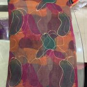 Multicolour lehenga style with tie & dye shibori printed and gold foil embroidery on organza fabric