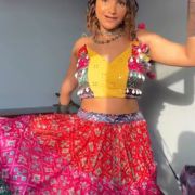 Multi coloured Patola Skirt & Top