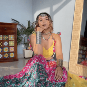 Multi coloured Patola Skirt