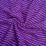 Leheriya Printed Georgette Fabric in Purple