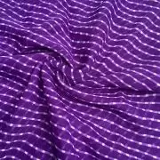 Leheriya Printed Georgette Fabric in Purple