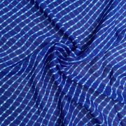 Leheriya Printed Georgette Fabric in Blue