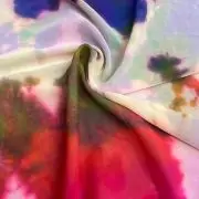 Multicoloured Shibori Print Georgette Fabric