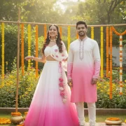 Hand painted and Hand dyed couple outfit