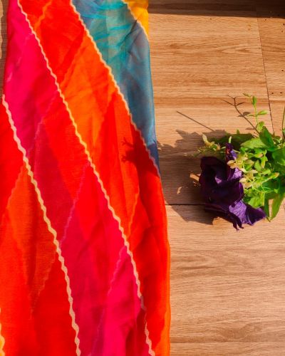 Multi colour chiffon fabric