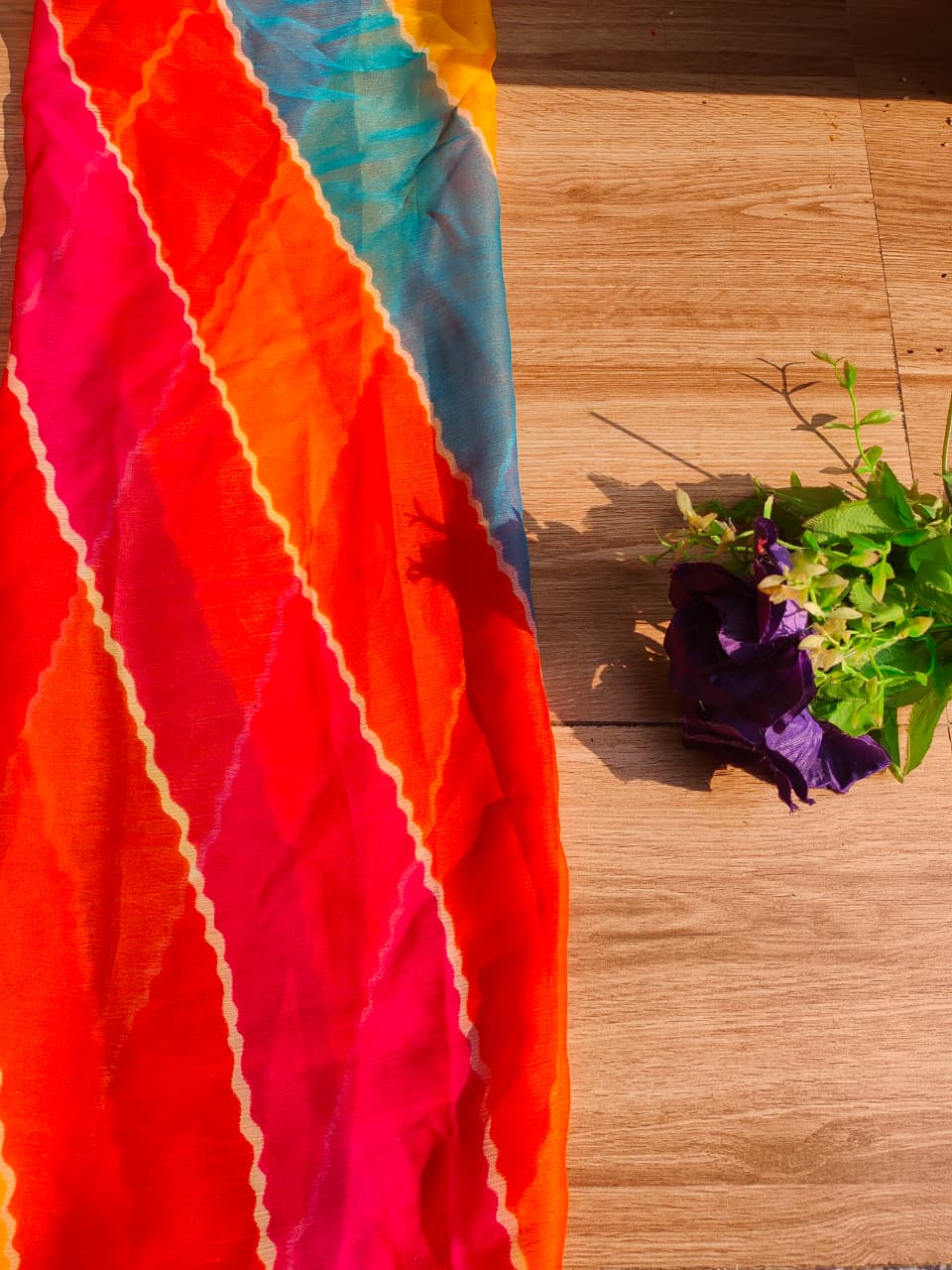 Multi colour chiffon fabric
