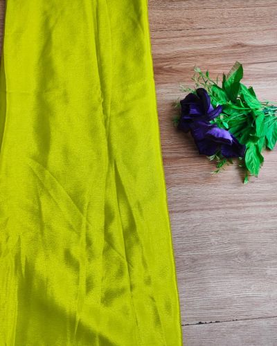 Plain parrot green art chinon fabric