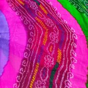Navrang bandhani multi colour georgette fabric