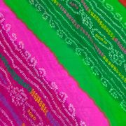Navrang bandhani multi colour georgette fabric