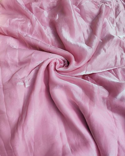 Baby pink plain silk satin fabric