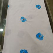 Hand Flower Print On Cotton Silk Fabric