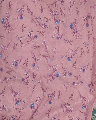 Printed Georgette Pink Fabric