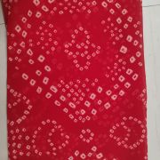 Bandhej Print in Red Georgette Fabric