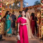 One Sided Off Shoulder Co-ord Set In Pink Colour