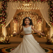 Net Buti Lehenga In Ivory White Colour