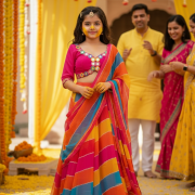 Multicolour Leheriya Lehenga