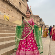 Banarasi Silk Lehenga In Pink Colour