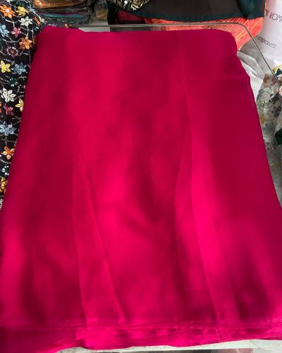 Rani Pink Plain Georgette Fabric