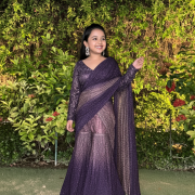 Shimer Lycra Sharara Saree