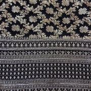 Black Banarasi Dola Silk Fabric