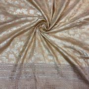 Antique Gold Banarasi Dola Silk Fabric