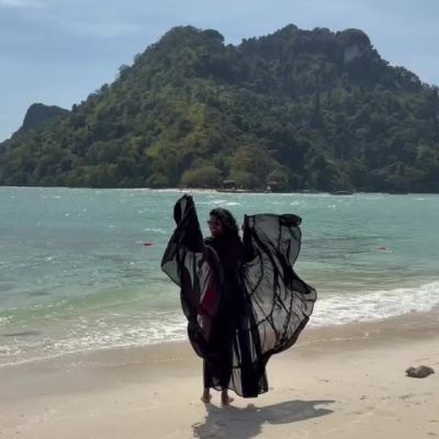 6 Meter Georgette Black Shrug