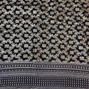 Black Banarasi Dola Silk Fabric