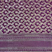 Purple Banarasi Dola Silk Fabric