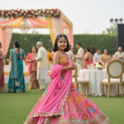 Pure Crepe lehenga In Pink Colour