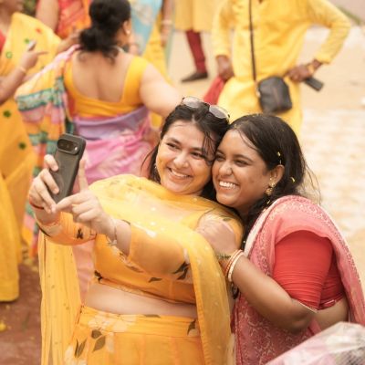 Haldi Flowe Printed Organza Lehenga