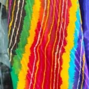 Multicolour Leheriya Printed Chiffon Fabric