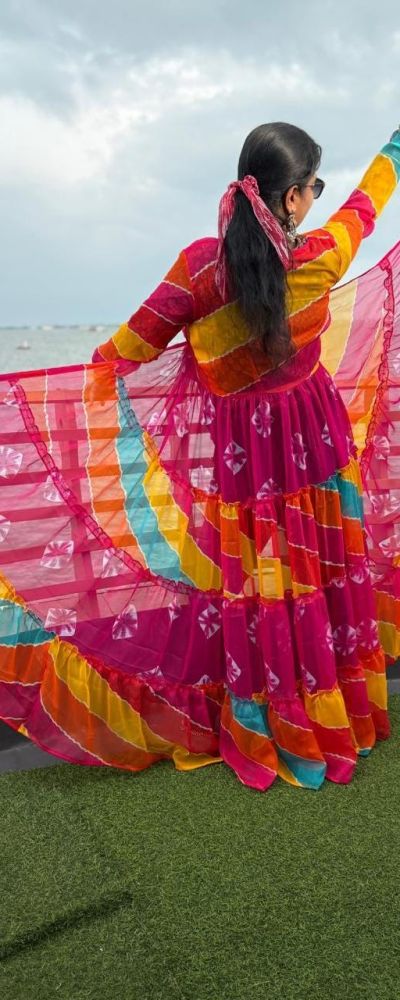 12 Meters Multicolour Flare Shrug