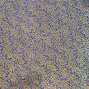 Brocade Banarasi Silk Fabric in Blue Colour