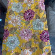 Pure Crepe Floral Print Lehenga In Yellow Colour