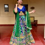 Pure Crepe Morani Lehenga In Multicolour