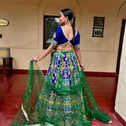 Pure Crepe Morani Lehenga In Multicolour
