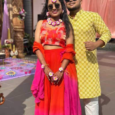 Red And Orange Ombre Plazo Set