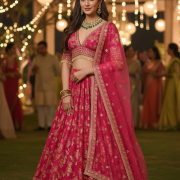Dola Silk Lehenga In Pink Colour
