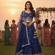 Dola Silk Lehenga In Blue Colour