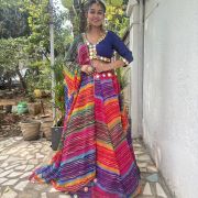 Multicolour Leheriya Lehenga