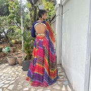 Multicolour Leheriya Lehenga