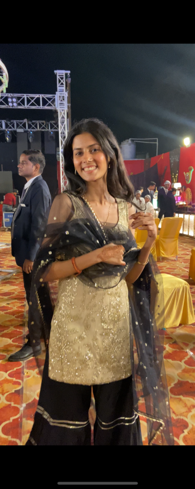 Sharara Set In Golden Colour