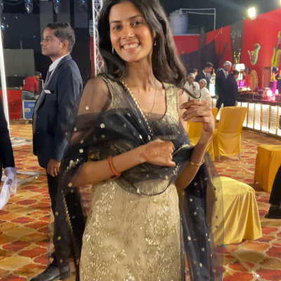 Sharara Set In Golden Colour